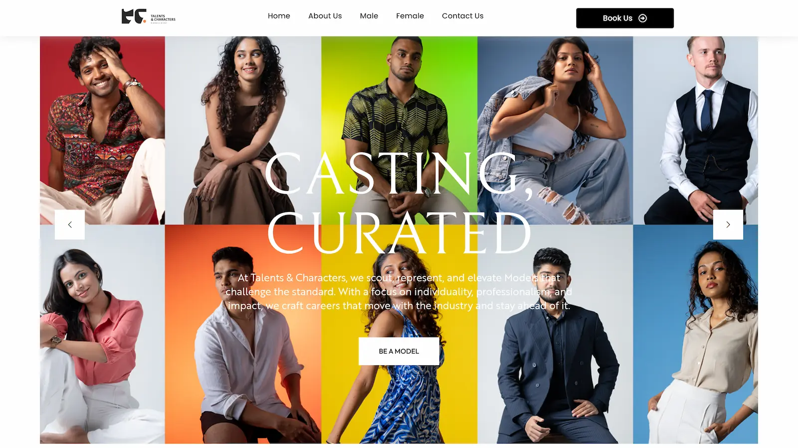 Talents & Characters website